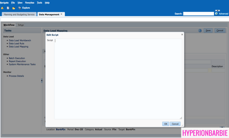 EPM Cloud Data Management Quick Tip: Mapping with SQL Scripting